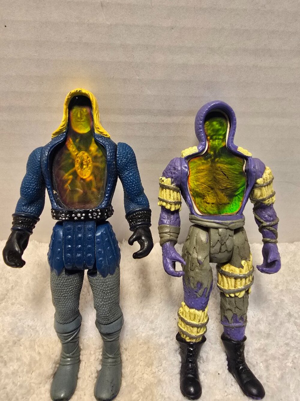 Vintage 1987 Super Naturals Skull & Thunderbolt Action Figures LOT of 2